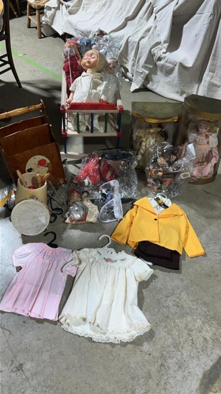Vintage Baby Toys, Clothes & Bassinet