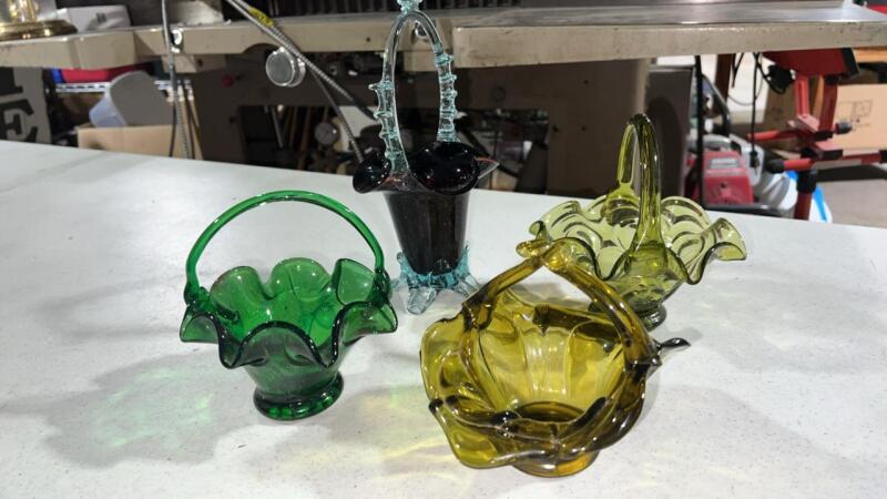 Glass Handle Baskets (4)