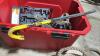Husky Storage Container w/ Contents & PVC Ball Valves (2) - 12