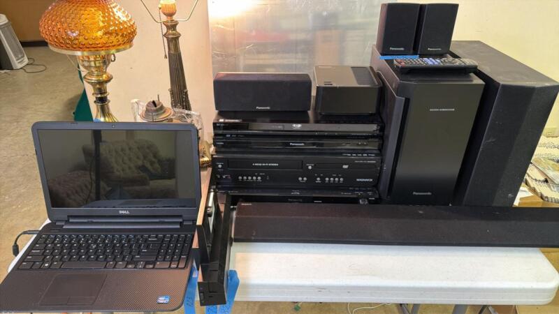 Dell Laptop, VHS, Panasonic and Sony Components