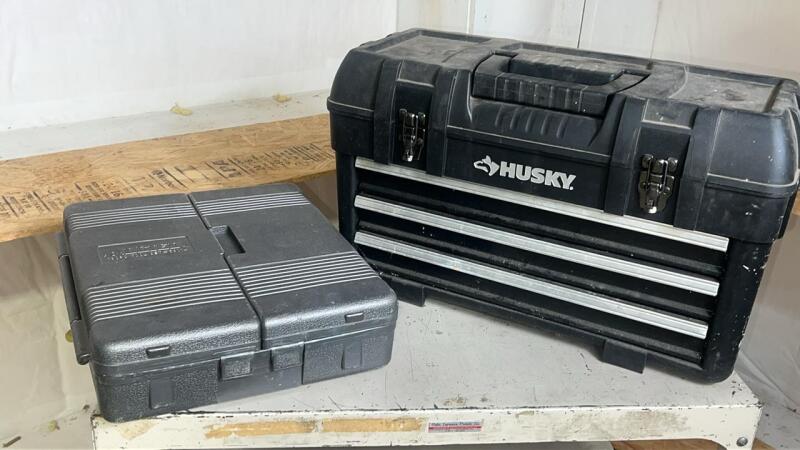 Husky 3-Drawer Portable Tool Chest w/ Contents & Allied Tool Set