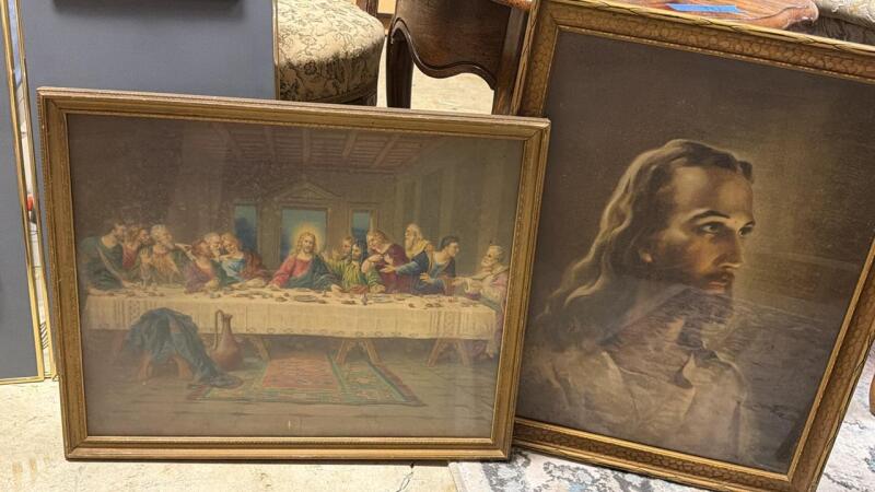 Last Supper and Jesus Framed Art