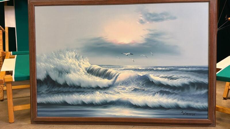Sea Scene Framed Canvas Art