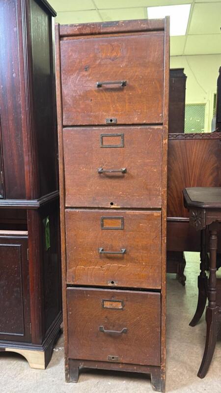 Antique Oak Filing Cabinet