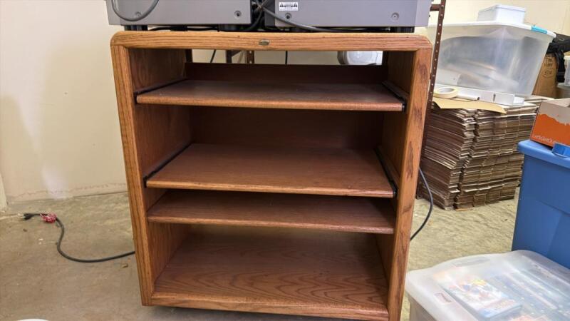 Oak Rolling Shelf