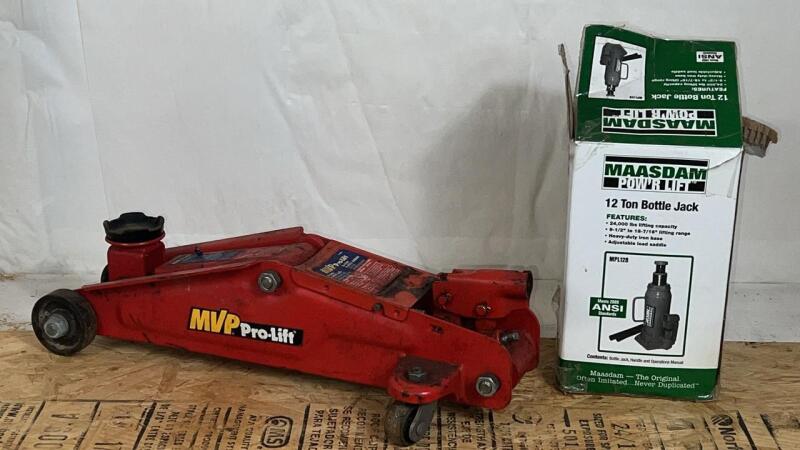MVP Pro-Lift Floor Jack & Maasdam 12 Ton Bottle Jack