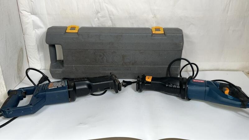 Ryobi Corded Variable Speed Reciprocating Saws (2) & Case