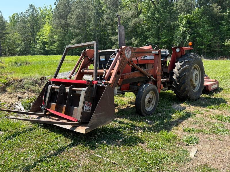 Massey Ferguson 265 Tractor, 60HP Diesel, 2WD, 2400QT Loader with Bucket and Forks