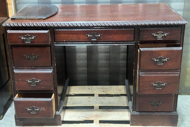 Vintage Mahogany Kneehole Desk