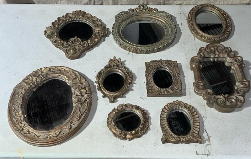 Vintage Style Ornate Hanging Wall Mirrors