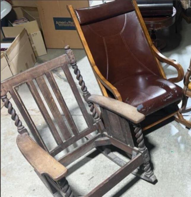 Vintage Rocking Chair & Arm Chair
