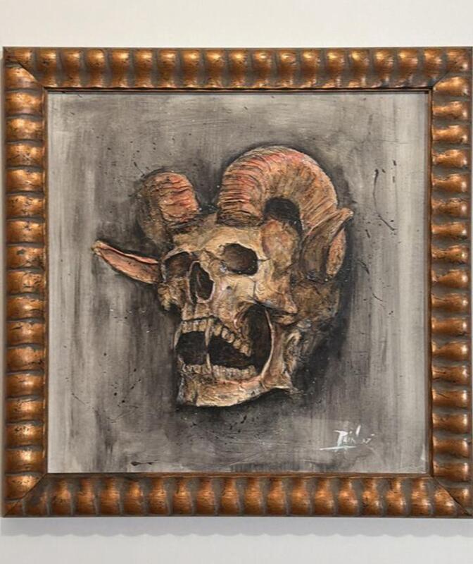 Ram Horn Skull Art