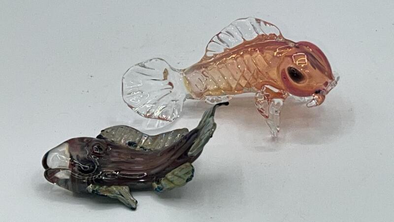 Hand Blown Glass Fish Figurines