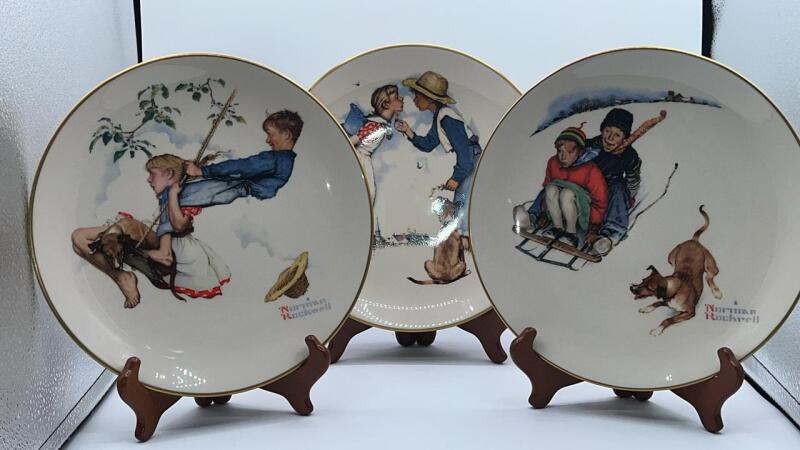 Gorham China Normal Rockwell Plates (3)