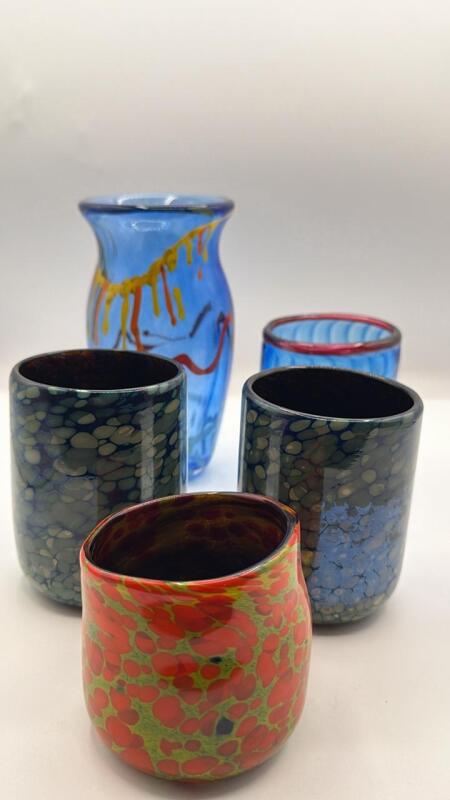 Glass Cups and Vase