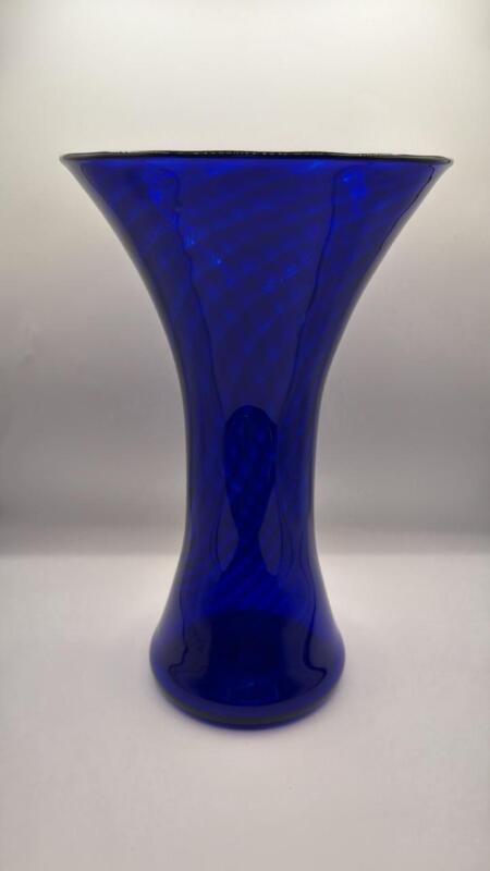 Cobalt Blue Vase Signed