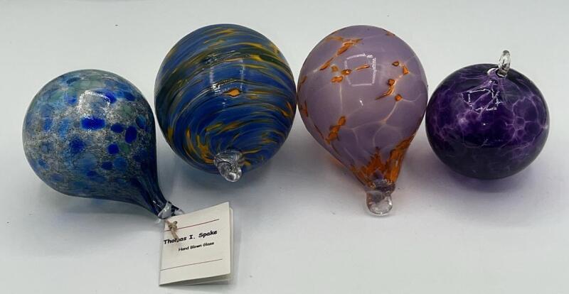 Hand Blown Glass Ornaments (4)