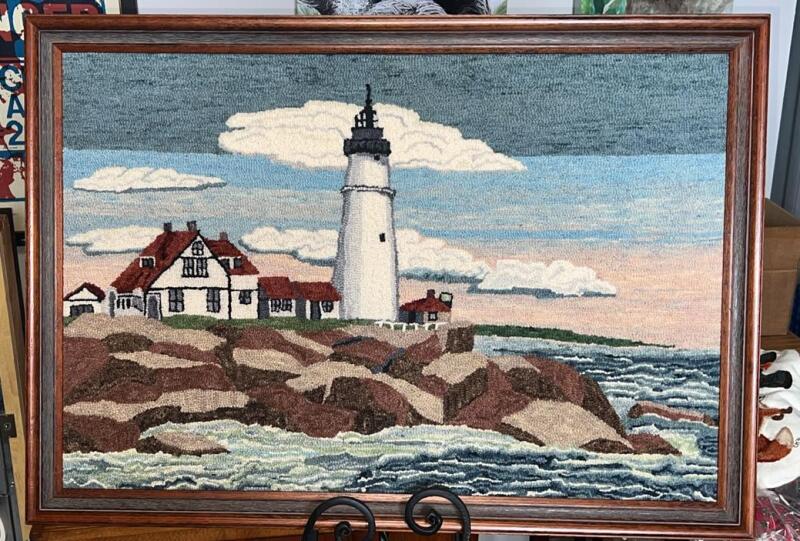 Homemade Hand Hooked Rug Art