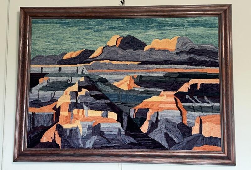 Homemade Hand Hooked Rug Art