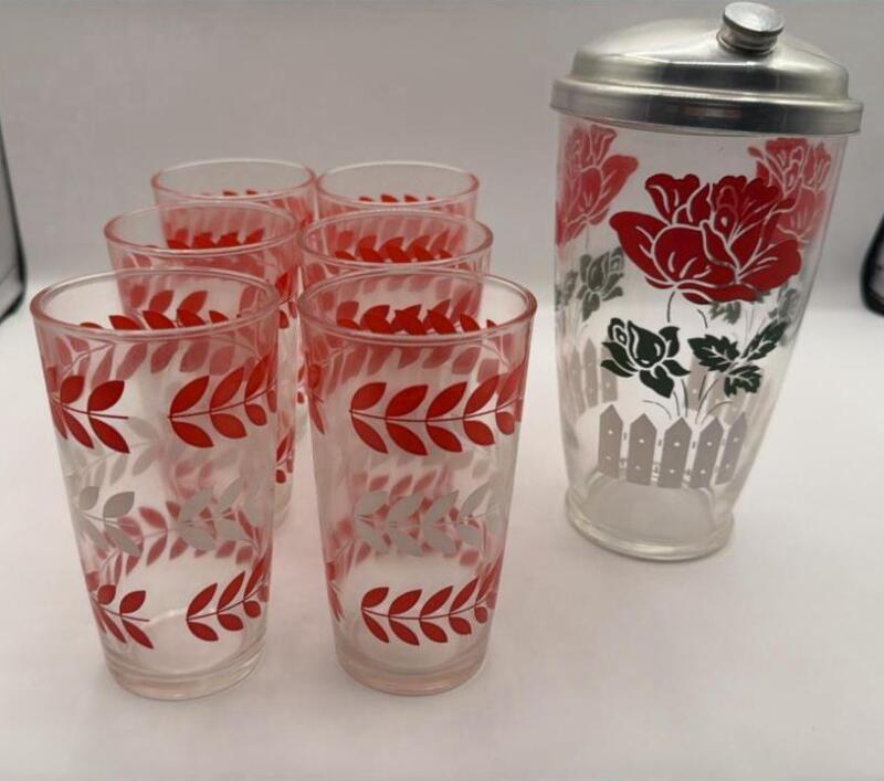 Vintage Pitcher and Glasses