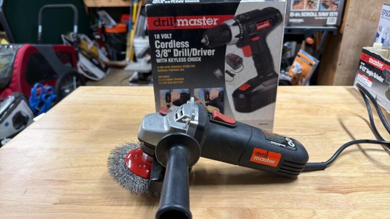 Drill Master cordless drill and grinder
