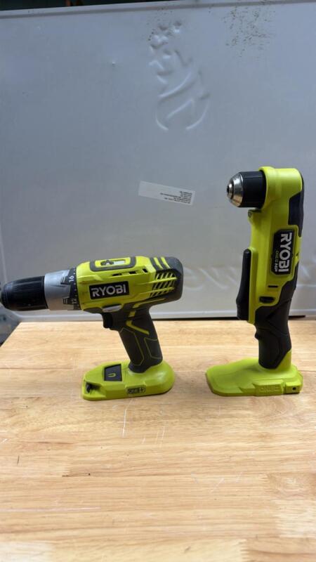 Ryobi right angle drill and drill