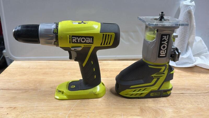 Ryobi drill and trim router
