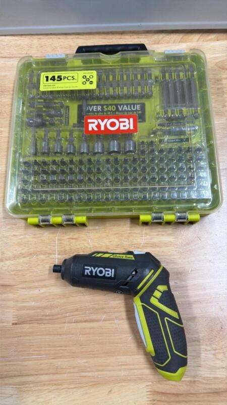 Ryobi screwdriver And driving kit set