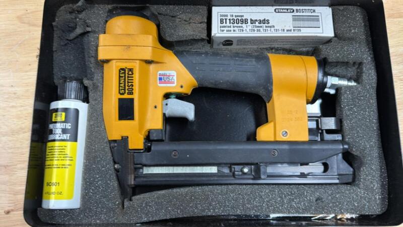 Stanley pneumatic Brad nailer in case