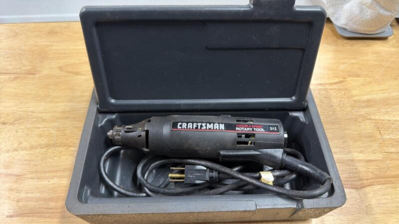 Craftsman rotary tool, and bits in case
