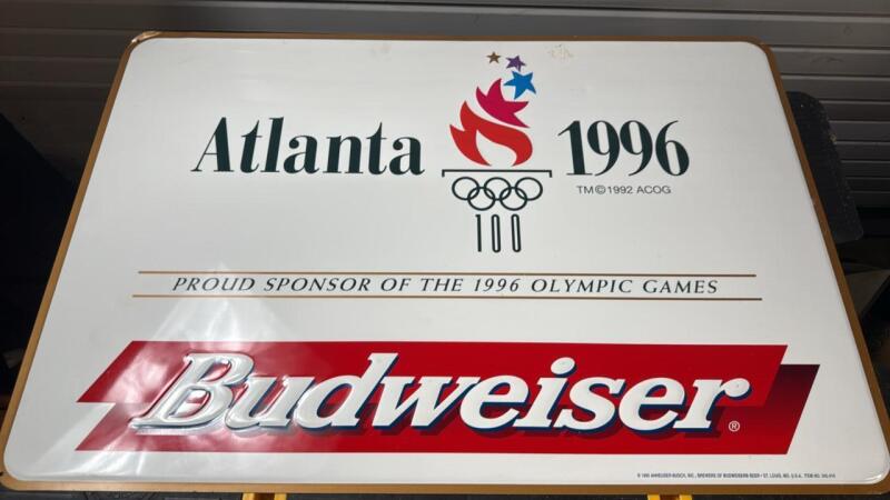 1996 Atlanta Budweiser metal sign
