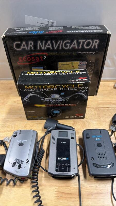 Car and motorcycle radar detectors, and navigation