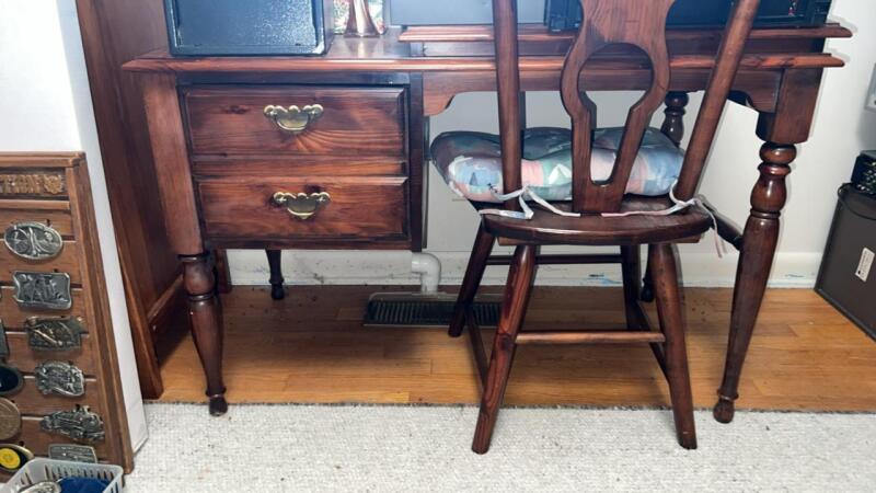 Wooden Desk & Chair