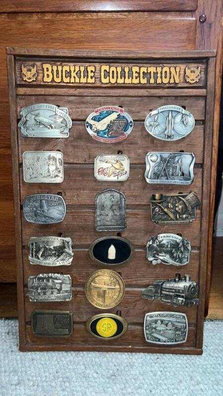 Buckle Collection Display Case w/ Belt Buckles