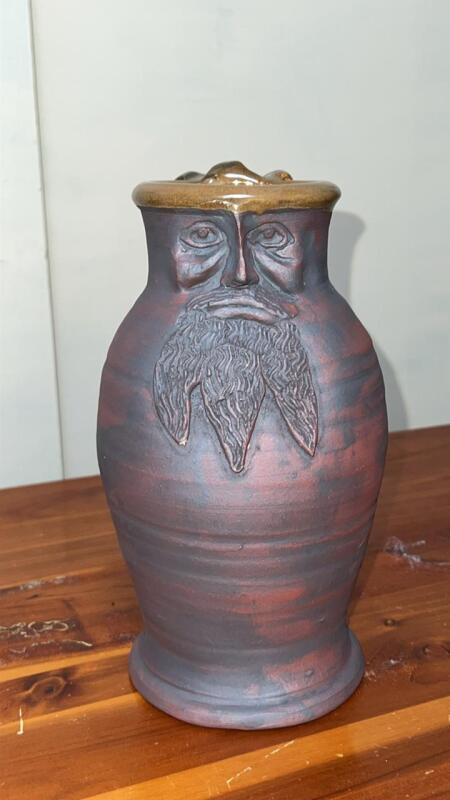 Stoneware Face Pitcher
