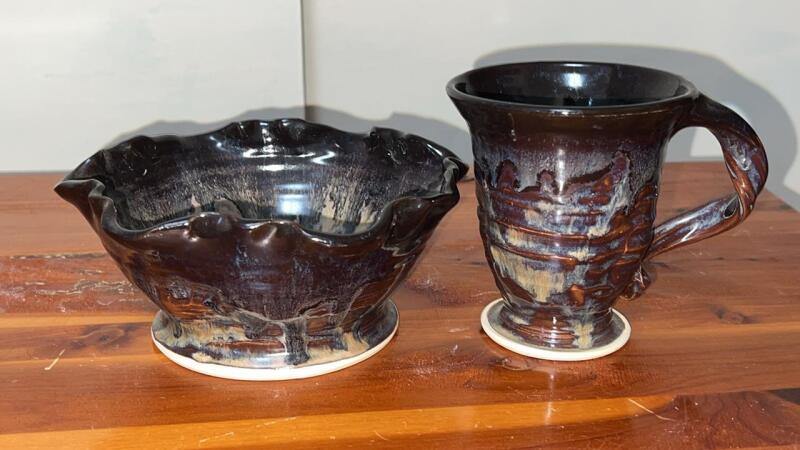Handmade Stoneware Bowl & Mug
