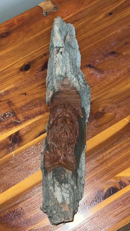 Hand-Carved Wood Spirit Folk Art Sculpture