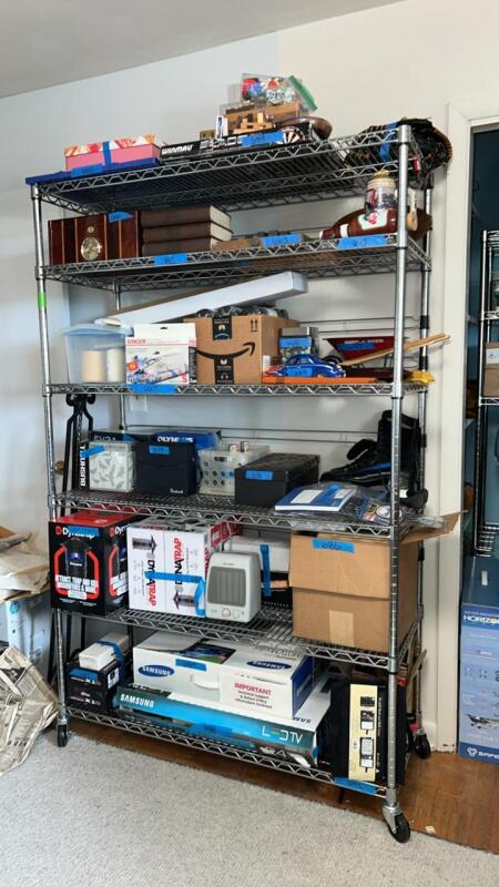 Rolling Wire Shelving Unit