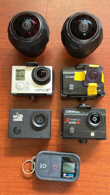 GoPro hero three and 3 other small cameras