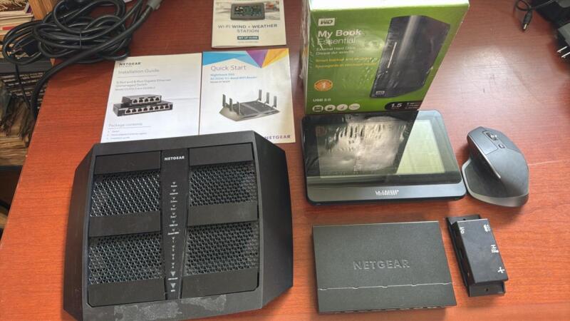Electronics router, switch weather station hard drive