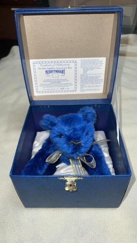 Limited Edition 1995 Merrythought "Blue Sapphire Anniversary" Mohair Bear