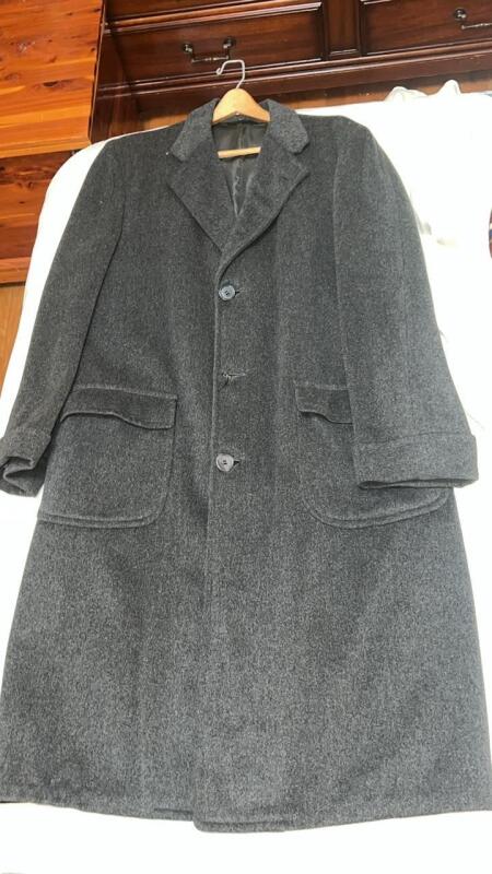 Vintage Men's Charcoal Gray Topcoat