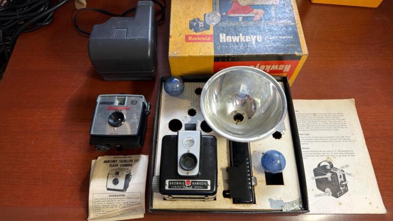 Polaroid camera Mercury satellite brownie Hawkeye cameras