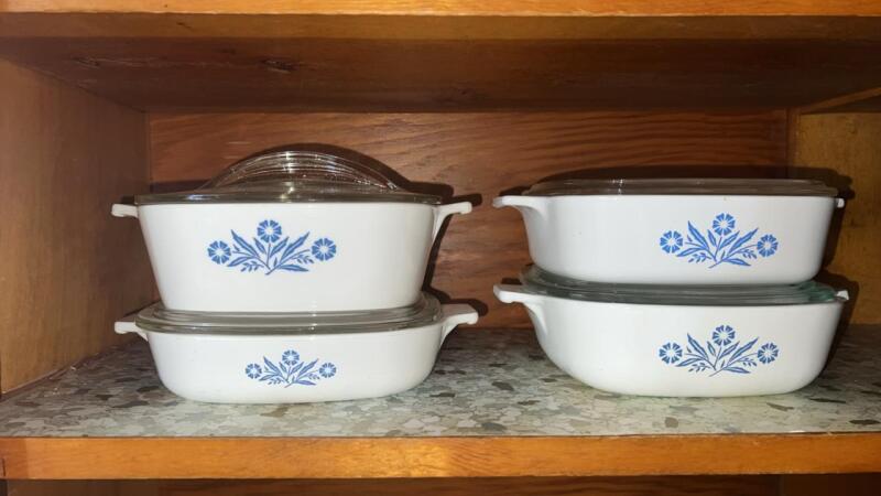 Corning Ware Casserole Dishes (4)