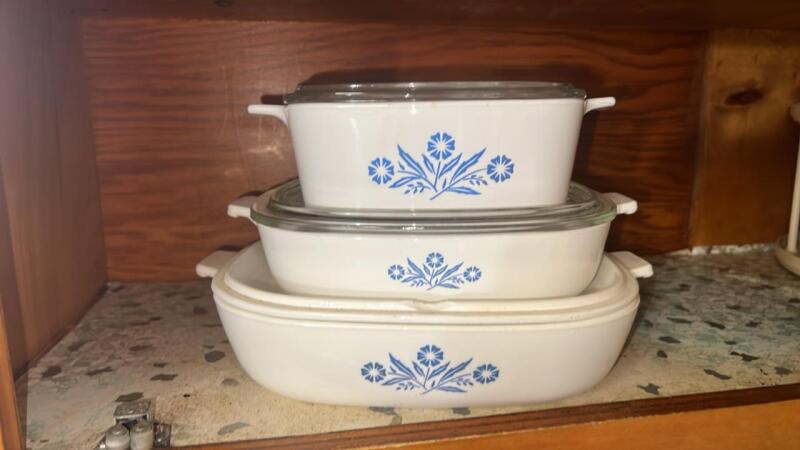 Corning Ware Casserole Dishes (3)