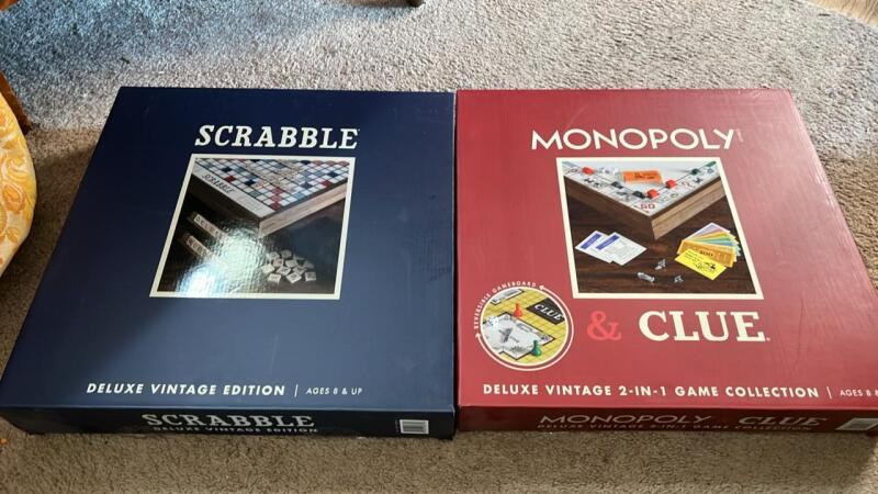 Vintage Monopoly & Scrabble