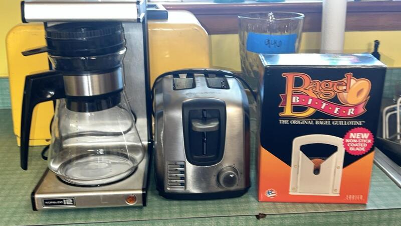 Coffee Pot, Toaster & Bagel Slicer