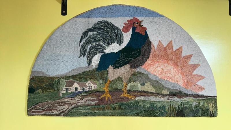 Rooster Latch Hook Rug Art