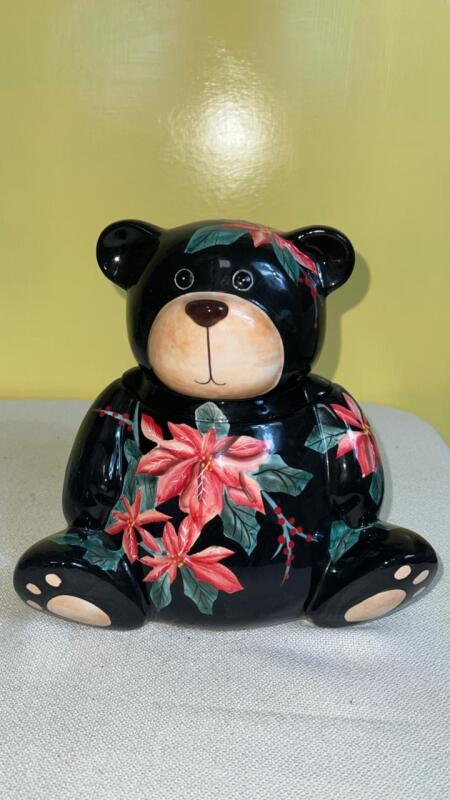 Vintage Teddy Bear Christmas Cookie Jar