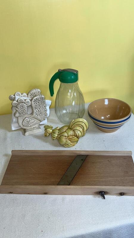 Wooden Mandolin Slicer & Kitchen Items
